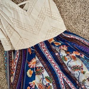 City Triangles Bohemian Romper with Maxi Skirt